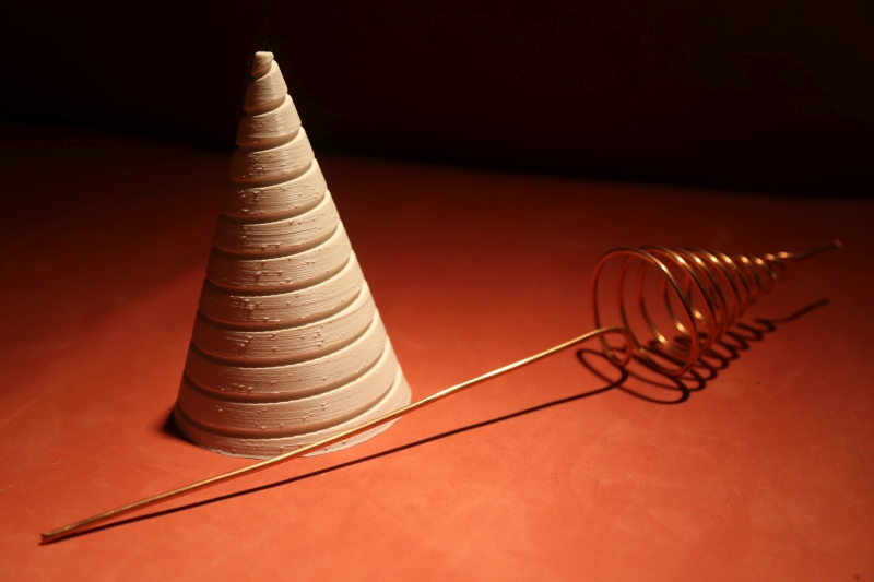 Kupferspiralantenne und Wickelhilfe Kupferspiralantenne und Wickelhilfe