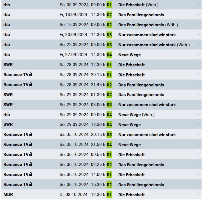 Sendetermine Weingut Wader September 2024